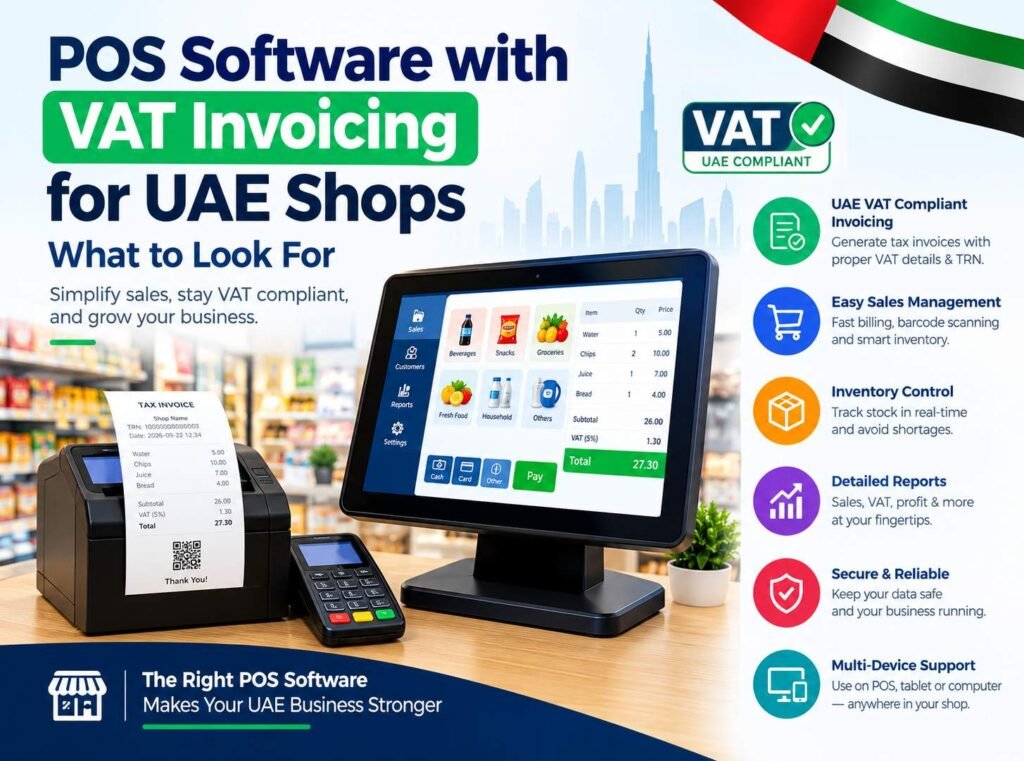 POS Software with VAT Invoicing for UAE Shops: What to Look For