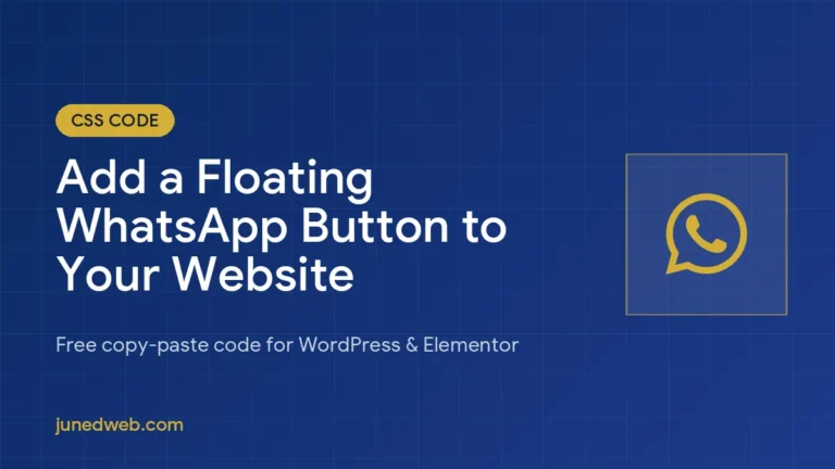 How to Add a Floating WhatsApp Button to Your Website (Free Code)
